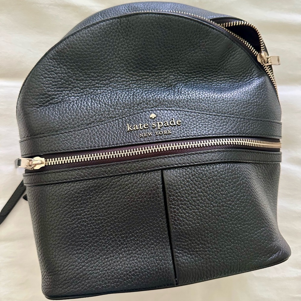 Kate Spade Black Leather Backpack